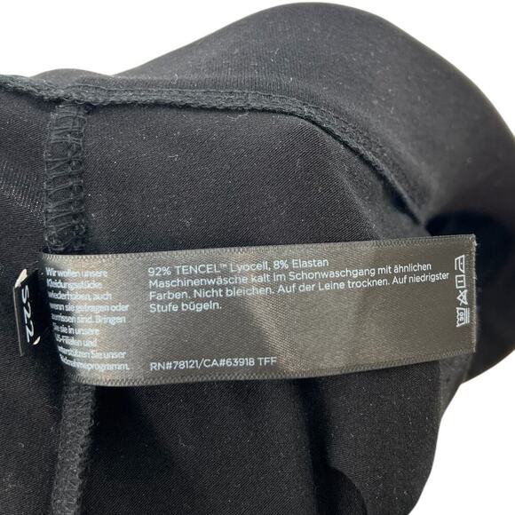 Eileen Fisher Stretch Jersey Knit Straight Pant Easy Fit Ankle Black Size Medium - Picture 10 of 10